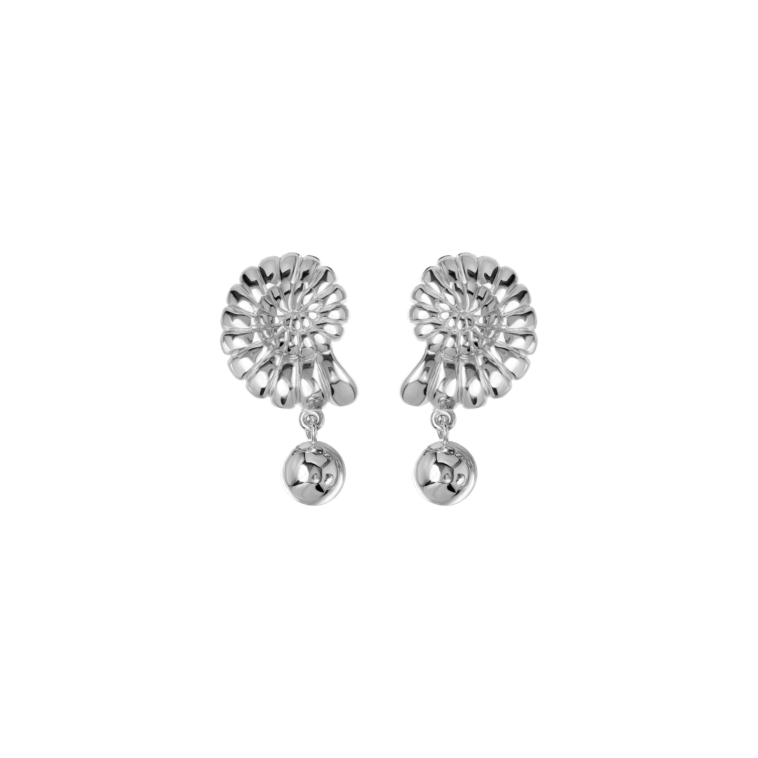 Kolczyki Shell 2 Maxi Silver