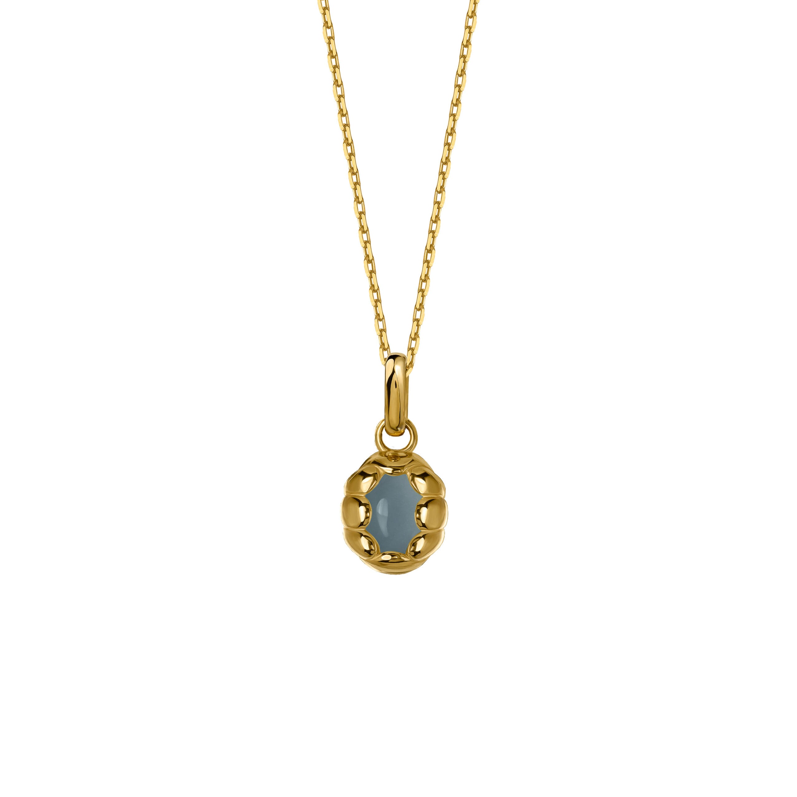 Naszyjnik Sirène Gold z Kamieniem Aqua