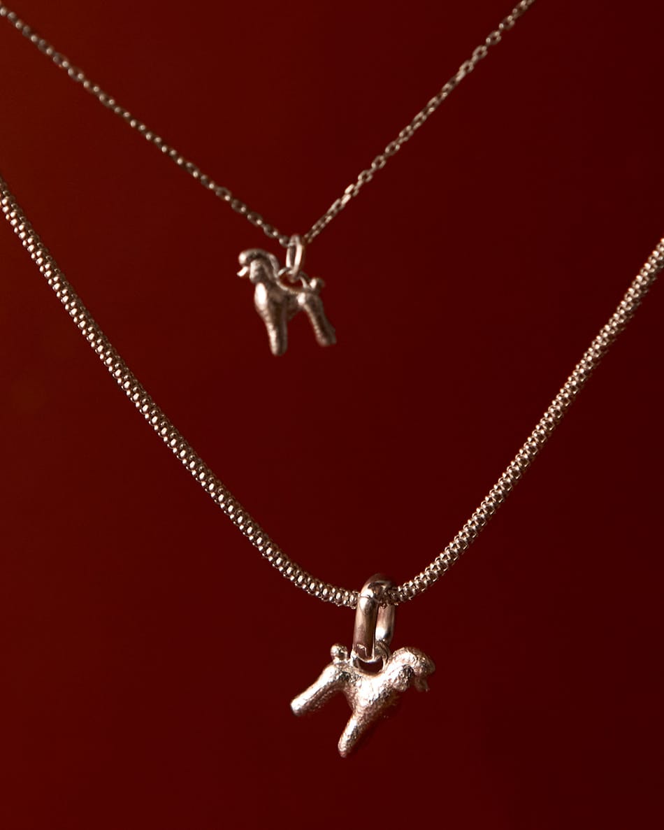 Naszyjnik Dog Medium Silver Owal