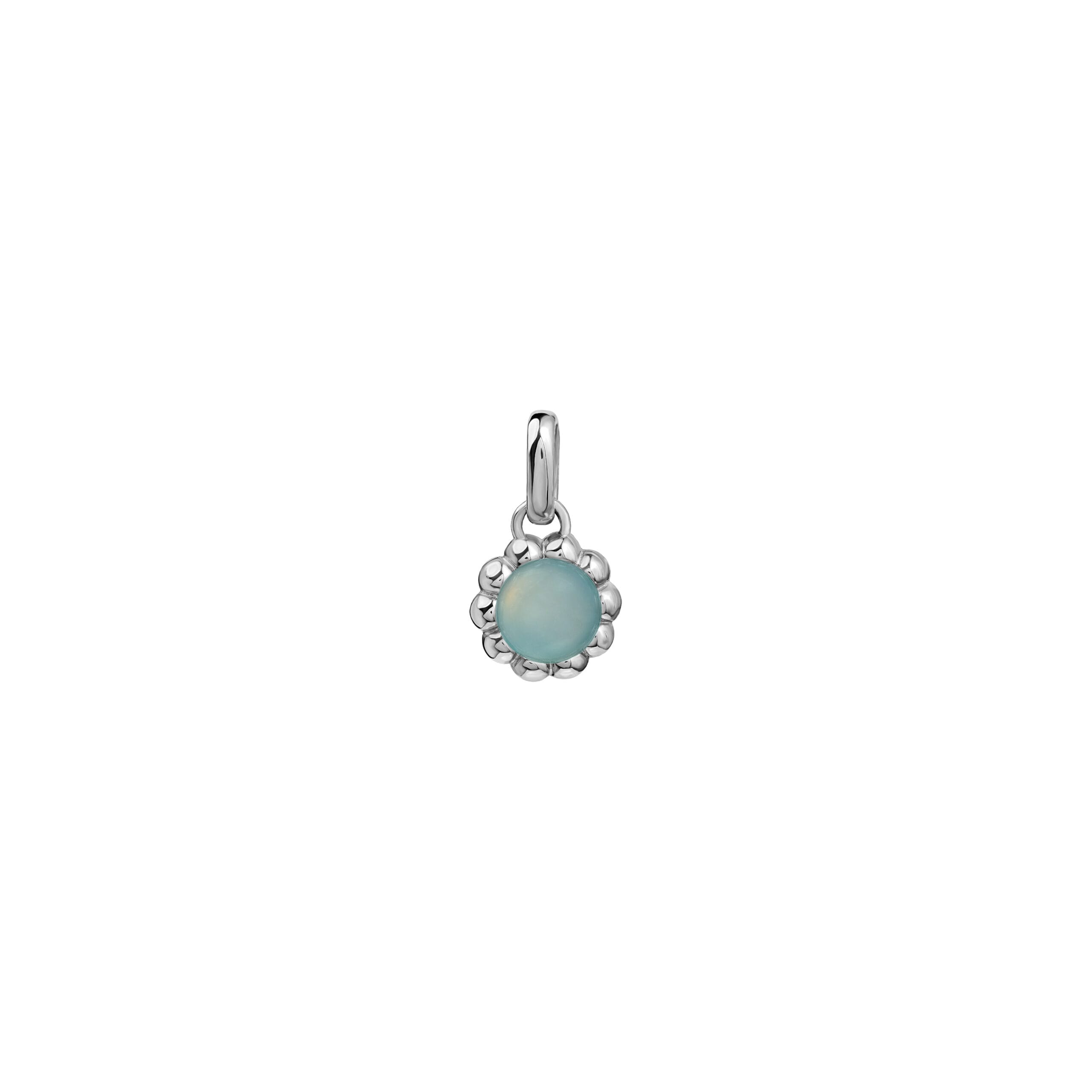 Zawieszka Flora Silver z Kamieniem Aqua