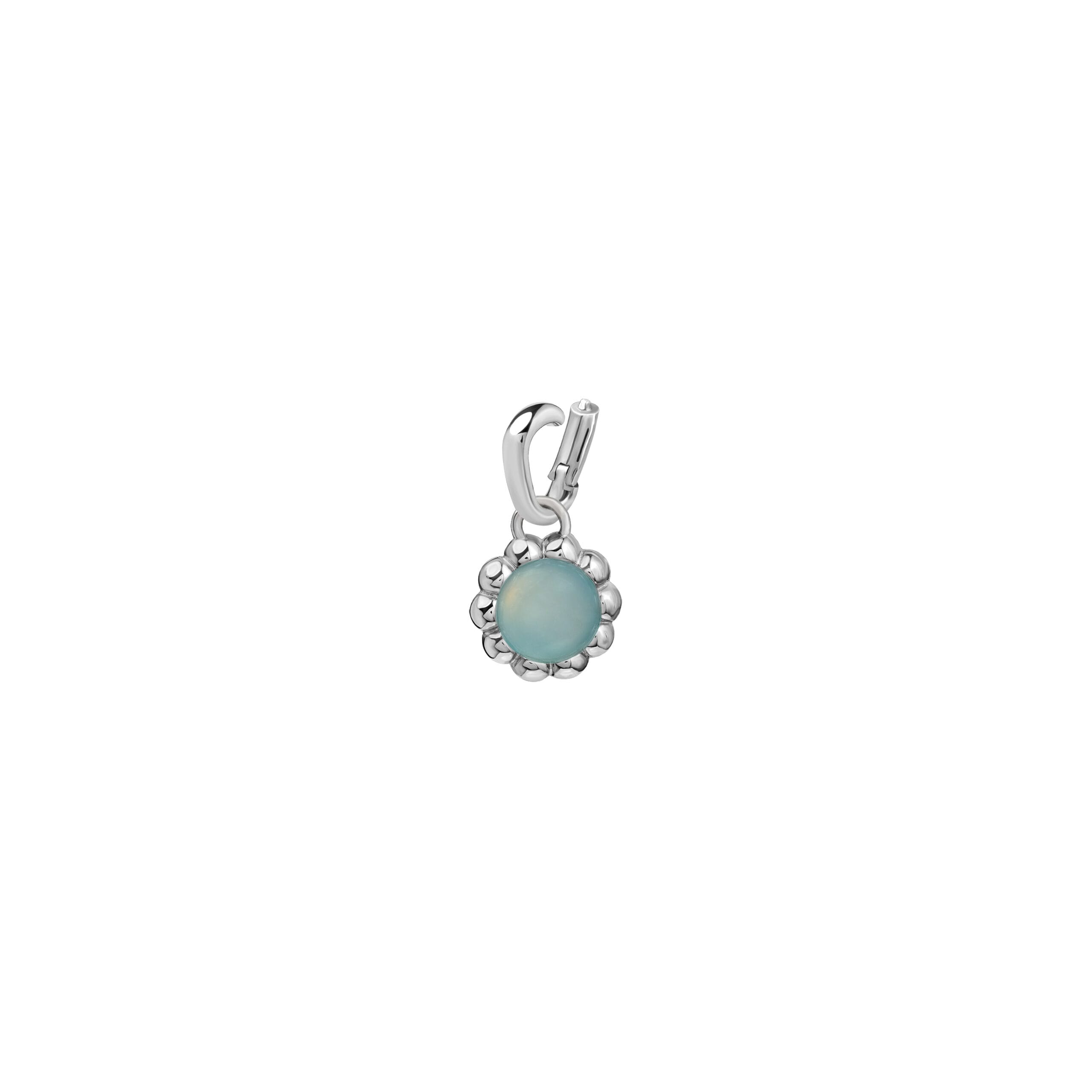 Zawieszka Flora Silver z Kamieniem Aqua