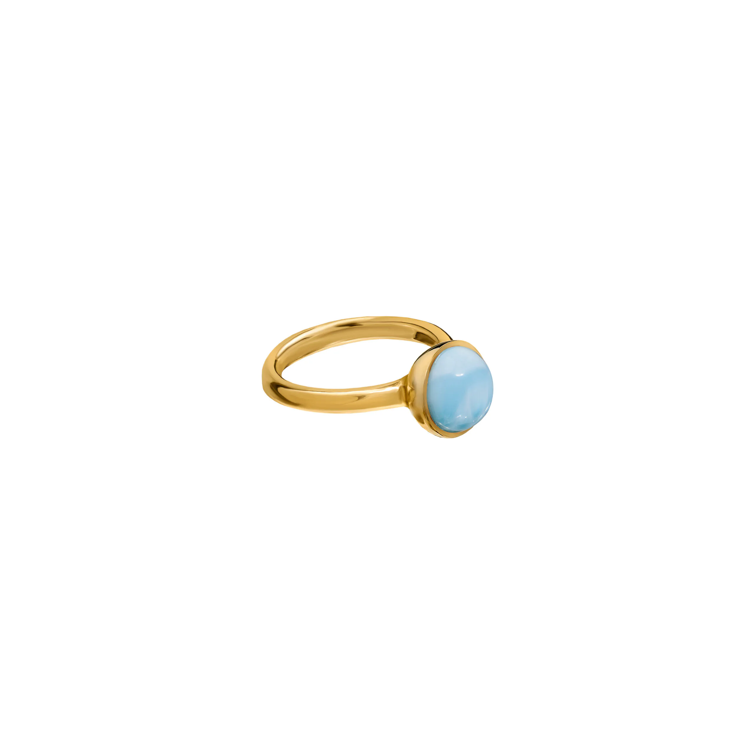 Pierścionek Gold z Kamieniem Blue