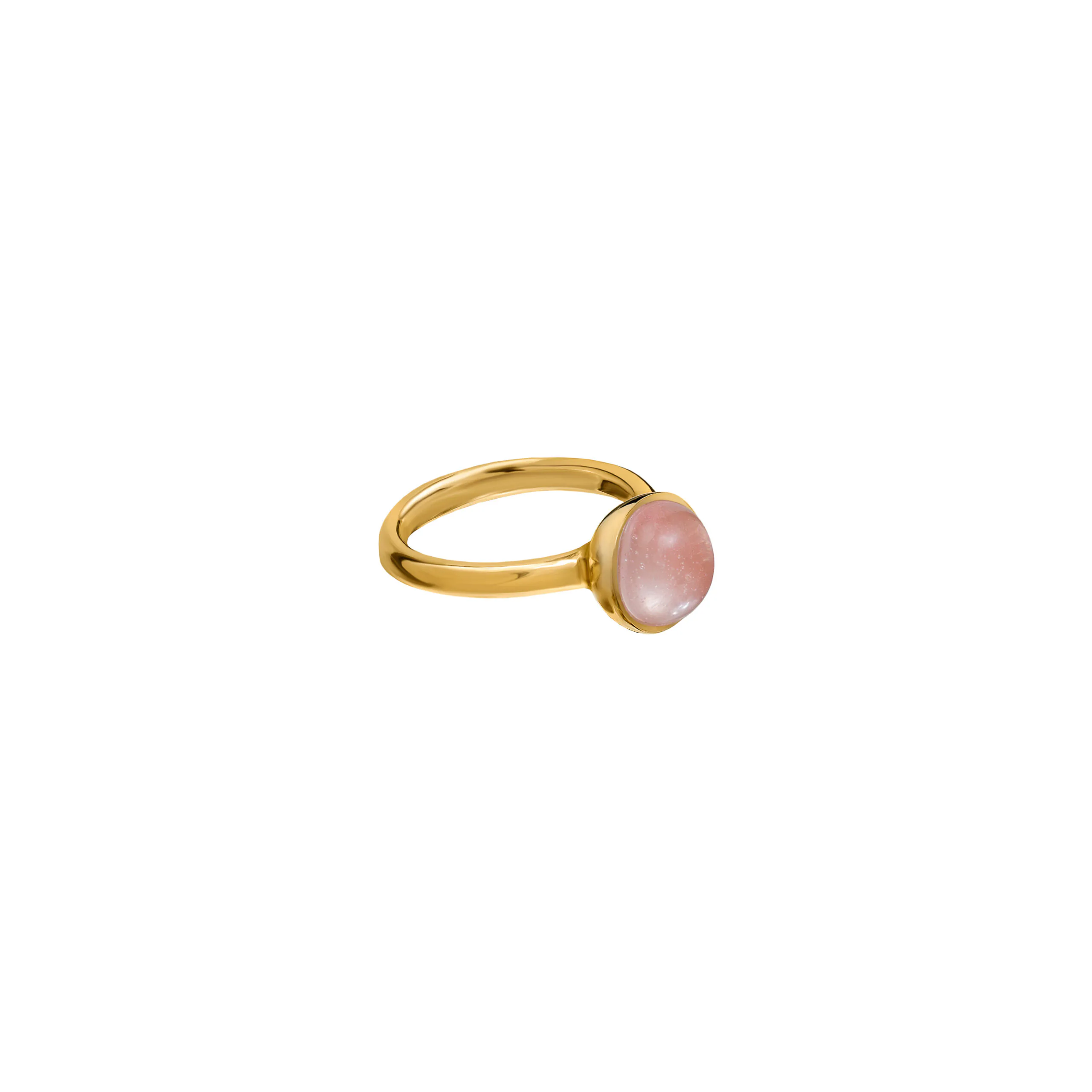 Pierścionek Gold z Kamieniem Pink