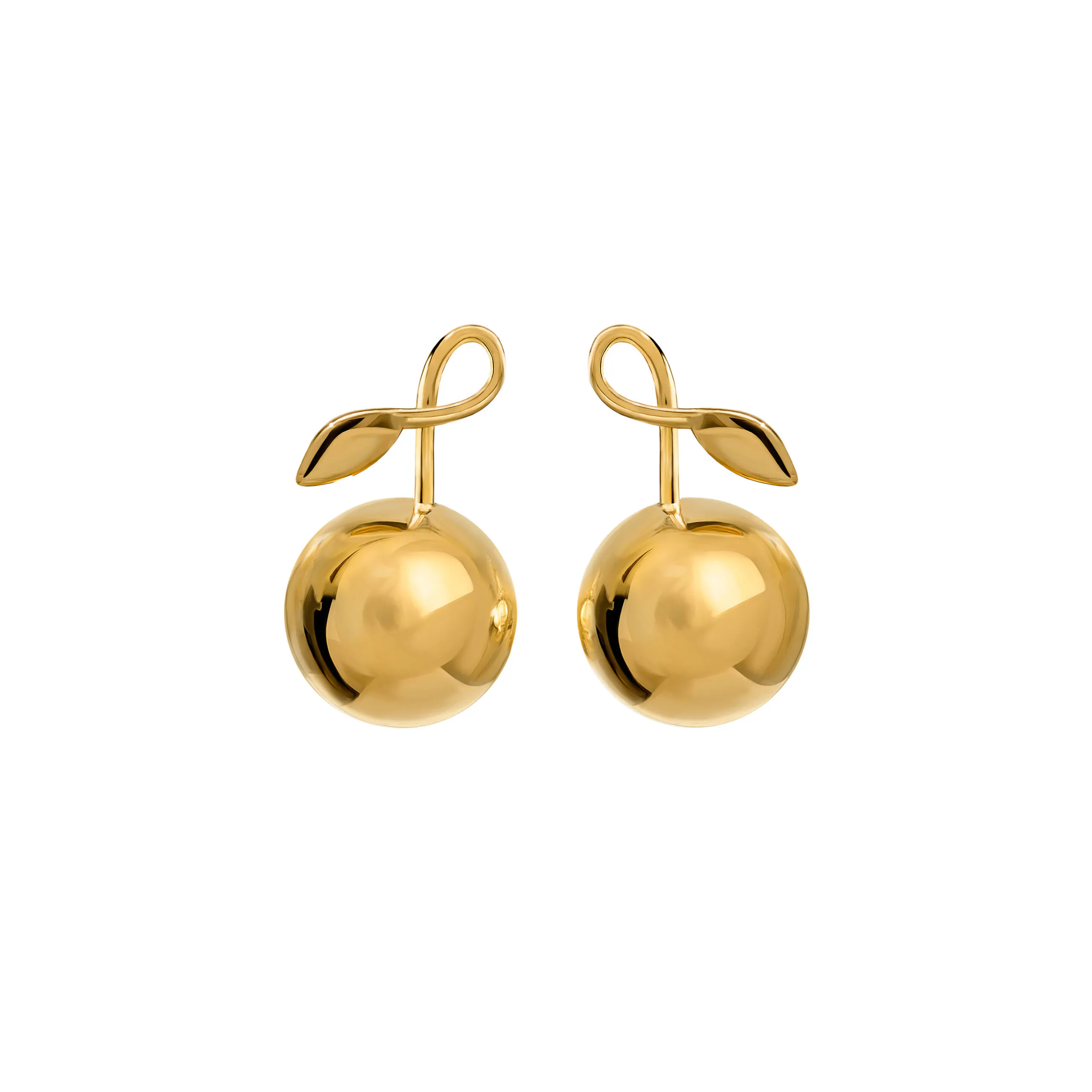 Kolczyki Big Cherry Gold