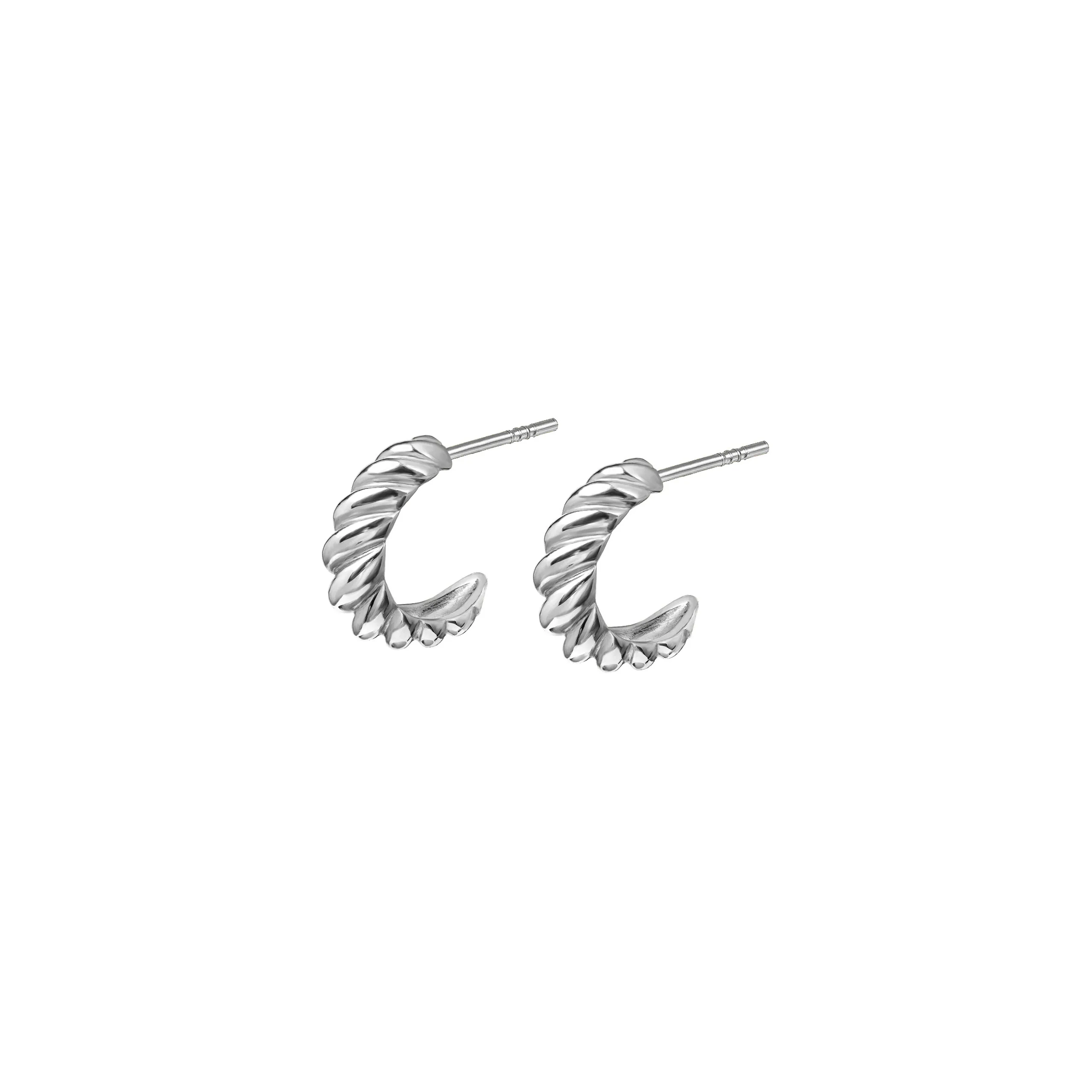 Kolczyki Flora Hoops Mini Silver