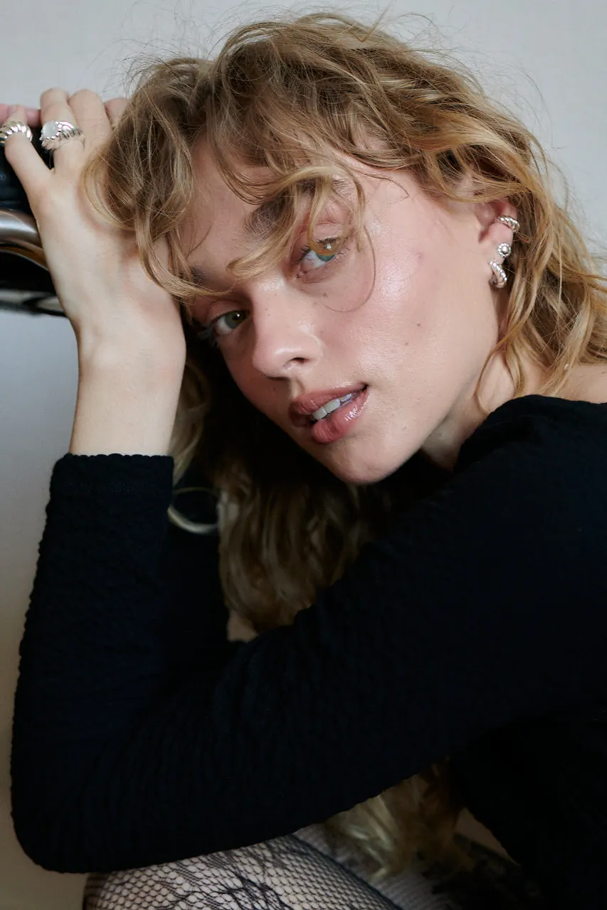 Kolczyki Flora Hoops Mini Silver