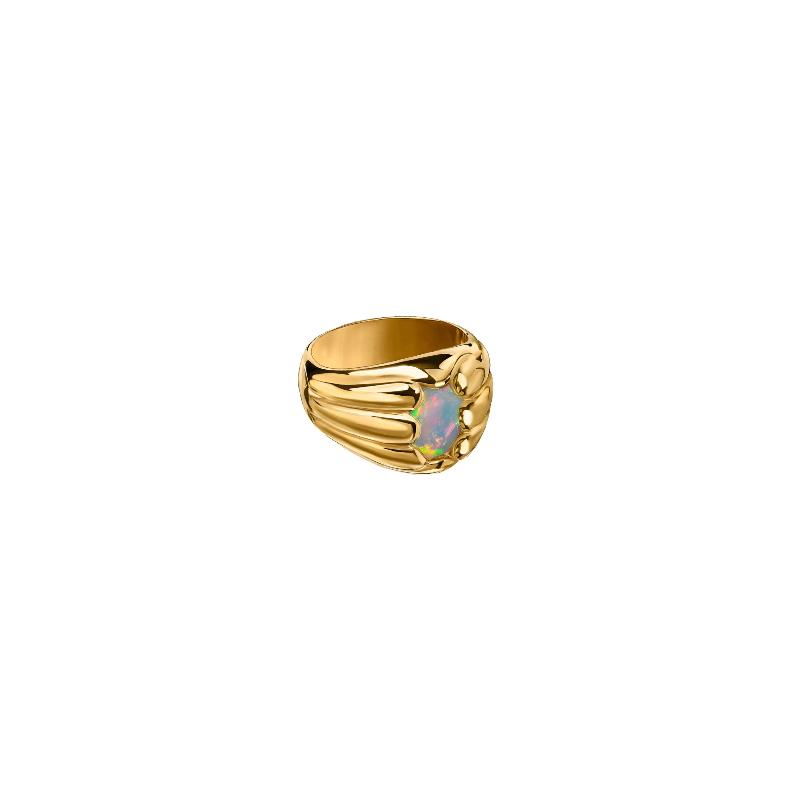 Sygnet Sirène Gold z Kamieniem Opal