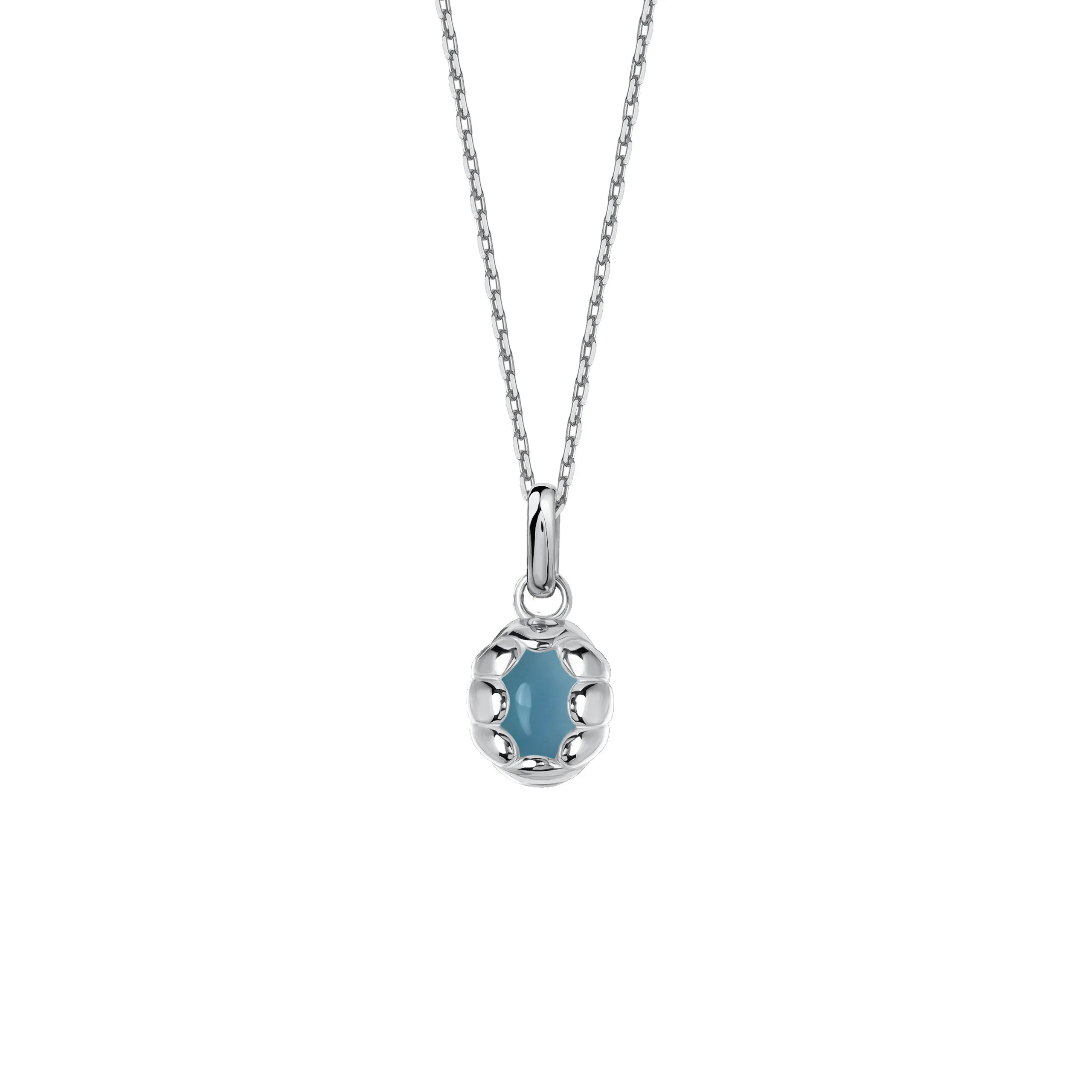Naszyjnik Sirène Silver z Kamieniem Aqua